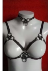 Lastik Sütyen Harness - Seksi Lastik Harness Sütyen - Bayan İç Giyim Lastik Sütyen - Brf571