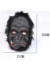 Lateks Goril Maskesi Maymun Maskesi Et Maskesi Orangutan Siyah Saçlı 4 No