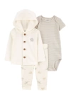Layette Bebek 3lü Hırkalı Set Renkli