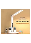 Led Dokunmatik Katlanabilir Masa Lambası Takvim Sıcaklık Saat Şarjlı Masa Lambası