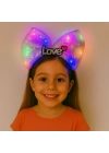 Led Işıklı Love Yazılı Mor Fiyonk Taç – Kız Çocuk Parti Tacı