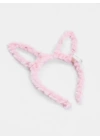 Led Işıklı Peluş Pofuduk Tavşan Kulak Tavşan Taç Pembe 17x23 Cm