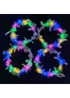 Led Işıklı Rengarenk Yanan 3 Fonksiyonlu Otrişli Parti Tacı Renkli 12x12 Cm