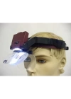 Lens Takmalı 4 Lens , Led Lambalı Şapka Tip Büyüteç
