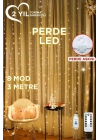 Lw-7 300 Ledli 10 Sarkıt Perde Led Işık, 8 Modlu Uzaktan Kumandalı, 3x3 Metre Peri Telli Led