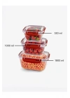 Master Dikdörtgen Saklama Seti 3lü 550-1000-1800 Ml Royaleks-30866