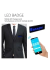 Matrix Kayan Led Yaka Rozeti Mobil Kontrollü Dijital Etiket 9×3cm
