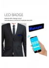 Matrix Kayan Led Yaka Rozeti Mobil Kontrollü Dijital Etiket 9×3cm