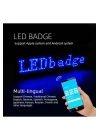 Matrix Kayan Led Yaka Rozeti Mobil Kontrollü Dijital Etiket 9×3cm