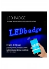 Matrix Kayan Led Yaka Rozeti Mobil Kontrollü Dijital Etiket 9×3cm