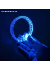 Mavi Led Işıklı Baskı Yapılabilen Pilli Bileklik Bilezik 1,5 Cm Genişlik