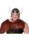 Mega Boynuzlu Viking I Kaskı Eskitilmiş Desen Gümüş Renk