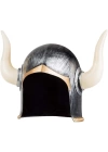 Mega Boynuzlu Viking I Kaskı Eskitilmiş Desen Gümüş Renk
