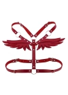 Melek Kanadı Detaylı Şık Deri Harness - Brf642