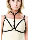 Merdiven Detaylı Deri Boyun Harness - Brf197-s1