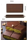 Meşhur Dubai Çikolatası Kalıbı Silikon - Büyük Tablet Çikolata Mum Kek Kalıbı Pasta Kalıbı