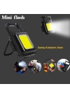 Mini 30 Ledli  Mıknatıslı Anahtarlık Flash Kamp Lambası Askılı Kapak Açacaklı Şarjlı Fener
