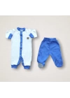 Minik Centilmen Ayı Nakışlı %100 Cotton Antibakteriyel 10lu Zıbın Takımı Hastane Çıkışı