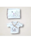 Minik Sincap Nakışlı %100 Cotton Antibakteriyel 10lu Zıbın Takımı Hastane Çıkışı