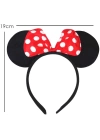 Kırmızı Fiyonklu Minnie Mouse Taç Fare Tacı Kafa Bandı