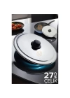 DKTT 27 cm Kızartma Tavası Kapağı Çelik Żelazny Design