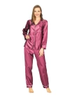 Mor Saten Pijama Takımı - 1613