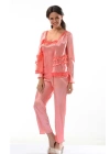 Nar Çiçeği Saten Pijama Takımı - 1413