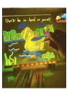 Neon Işıklı 7 Renk Işık Boyama Kalemli Led Resim Panosu Boyama Tahtası Kalemleri 20 X 20