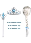 Örgülü Karlar Ülkesi Frozen Elsa Peruğu Tacı Ve Sopası Çocuk Boy