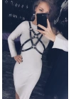 Özel Tasarım Fantazi Harness Deri Sütyen 1197
