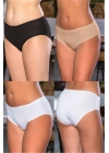 Pamuklu Yüksek Bel Slip Külot (karışık) Siyah-beyaz-ten (brf2966)