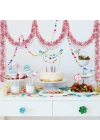 Parti İçin Sim Süs 2 Metre Uzunluk 8 Cm Genişlik Pembe Renk İthal