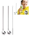 Paslanmaz Metal 2 Li Kaşıklı Pipet Fırça Seti