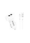 Pcc511t Basic 2.1a Çift Çıkışlı Type-c Usb Kablolu Araç Şarj Cihazı