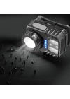 PeakStar PS-571 Sensör XPG COB LED USB Şarj Edilebilir Lityum Pilli Zoomlu Kafa Lambası