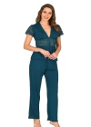 Petrol Yeşili Penye Pijama Takımı - 1633