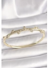 Pirinç Gold Renk Damla Zirkon Taşlı Kadın Kelepçe - TJ-BB6863
