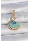 Pirinç Gold Renk Nazar Boncuklu Ajda Charm - TJ-BC1010