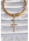 Pirinç Gold Renk Zirkon Taş Detaylı Elif Model Anka Kuşu Figür Ajda Charm - TJ-BC1013