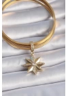 Pirinç Gold Renk Zirkon Taşlı Kutup Yıldızı Ajda Charm - TJ-BC1001