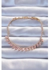 Pirinç Vip Seri Altın Renk Pembe Zirkon Taşlı Bileklik - TJ-BB6325