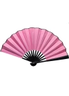 Plastik Kumaş Yelpaze 12li Pembe