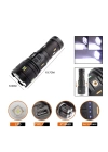 Pro F-3001 Alüminyum Tg Led Güç Göstergeli Type-c Şarjlı El Feneri 100 W