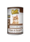 Quik Ciğer ve Tavşanlı Yetişkin Konserve Kedi Maması 415 Gr