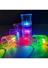 Renkli Led Parlayan Fiber Optik Glow Işıklı Bardak 5,5 X 5,5 Cm 1 Adet