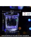 Renkli Led Parlayan Fiber Optik Glow Işıklı Bardak 5,5 X 5,5 Cm 1 Adet