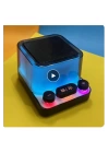 Rgb Işıklı Z6 Mini Ses Bombası Radyolu Usb Sd Girişli Yeni Şeffaf Klavye Tuşlu Hoparlör