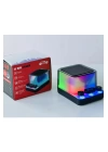 Rgb Işıklı Z6 Mini Ses Bombası Radyolu Usb Sd Girişli Yeni Şeffaf Klavye Tuşlu Hoparlör