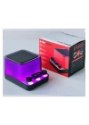 Rgb Işıklı Z6 Mini Ses Bombası Radyolu Usb Sd Girişli Yeni Şeffaf Klavye Tuşlu Hoparlör