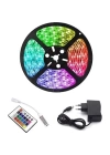 Rgb Şerit 5 Metre 16 Renkli Kumandalı Adaptörlü Çift Taraflı Bant